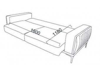 Распродажа с экспозиции Трехместного диван-кровати Carlino(Карлино) черный CARL-02