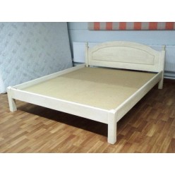Двуспальная кровать Лотос сосна Б-1090-08BRU (брашированный крем) 1400 мм