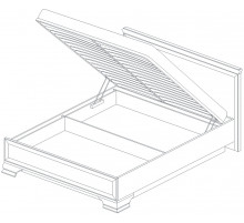 Кровать Сиена 1400/1600/1800 с подъемным механизмом и ортопедическим основанием (Бодега Белый) Кровать Сиена 1400/1600/1800 с подъемным механизмом и ортопедическим основанием (Бодега Белый)