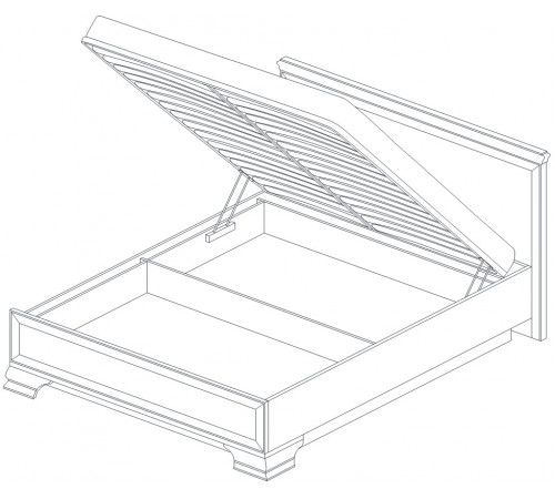 Кровать Сиена 1400/1600/1800 с подъемным механизмом и ортопедическим основанием (Бодега Белый) Кровать Сиена 1400/1600/1800 с подъемным механизмом и ортопедическим основанием (Бодега Белый)