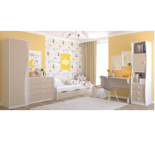 Детская односпальная кровать с ящиками внизу Комби МН-211-02 капучино Детская односпальная кровать с ящиками внизу Комби МН-211-02 капучино