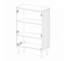 Комбинированный шкаф витрина Лоренсо МН-043-01