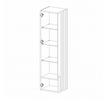 Шкаф-витрина навесной Лоренсо МН-043-02/03 белый Распродажа с экспозиции Шкаф-витрина навесной Лоренсо МН-043-02/03 белый Распродажа с экспозиции