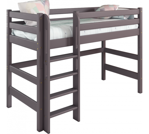 Кровать Соня Лаванда полувысокая вариант 5 с прямой лестницей Кровать Соня Лаванда полувысокая вариант 5 с прямой лестницей