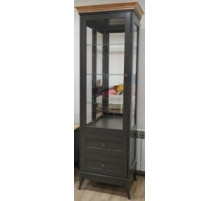 Шкаф-витрина для посуды Римини MUR-118-11/1(1) одностворчатый (RAL 7022) Шкаф-витрина для посуды Римини MUR-118-11/1(1) одностворчатый (RAL 7022)