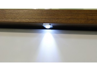 Двухстворчатый шкаф Монако П 510.13 с подсветкой (дуб саттер/белый глянец)