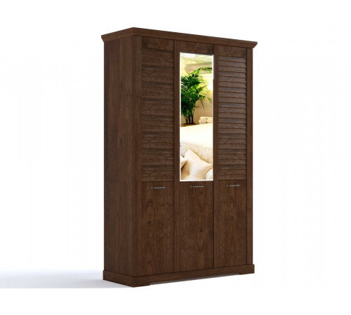 Трехстворчатый шкаф для одежды СК-7 (ОРТ) Кантри с зеркалом Трехстворчатый шкаф для одежды СК-7 (ОРТ) Кантри с зеркалом