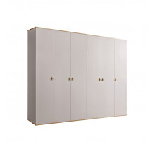 Шестистворчатый шкаф для одежды  Rimini РМШ2/6 (слоновая кость) Шестистворчатый шкаф для одежды  Rimini РМШ2/6 (слоновая кость)