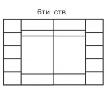 Шестистворчатый шкаф для одежды с зеркалом Rimini Solo РМШ1/6 (s) (черный) Шестистворчатый шкаф для одежды с зеркалом Rimini Solo РМШ1/6 (s) (черный)