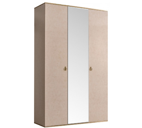 Трехстворчатый шкаф для одежды с зеркалом Rimini РМШ1/3(латте) Трехстворчатый шкаф для одежды с зеркалом Rimini РМШ1/3(латте)