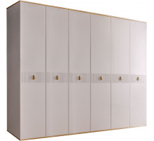 Шестистворчатый шкаф для одежды  Rimini Solo РМШ2/6 (s) (слоновая кость)