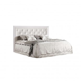 Двуспальная кровать с мягкой спинкой Амели АМКР140-2 (дуб)