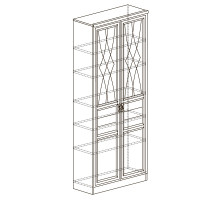 Шкаф витрина в гостиную Лира 39 темный Шкаф витрина в гостиную Лира 39 темный