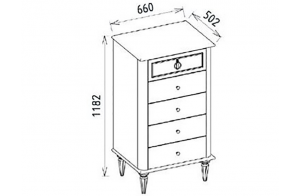Комод высокий Мистраль (Mistral) MIST-28 Комод высокий Мистраль (Mistral) MIST-28