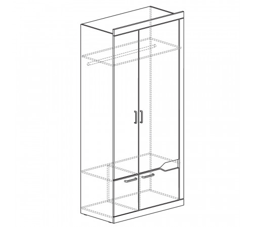Шкаф для одежды и белья Ронда 318 Шкаф для одежды и белья Ронда 318