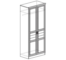 Двухстворчатый шкаф для одежды Лира 40 светлый Двухстворчатый шкаф для одежды Лира 40 светлый